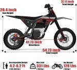 Tasaca M12 Electric Dirt Bike - 5500W Peak Motor with 52V 30Ah Battery & 55 MPH - M12 - Image 6