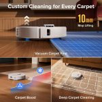 roborock Qrevo S Pro Robot Vacuum and Mop - 18,500Pa Suction with 167°F Mop Self-Cleaning & Anti-Tangle Brushes - White - Image 7