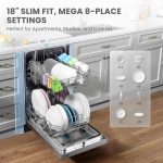 COMFEE' 18 Inch Built-in Dishwasher - 8 Place Settings with Stainless Steel Tub, Heated Dry & Energy Star Certified - CDF18A2BST - Image 4