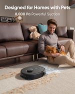 eufy X10 Pro Omni Robot Vacuum and Mop Combo - 8,000Pa Suction with Auto Mop Washing & Self-Emptying Station - T2351 (Black) - Image 5