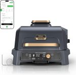 Ninja Woodfire ProConnect Premium XL 7-in-1 Outdoor Grill & Smoker - App Enabled with Woodfire Technology & Built-In Thermometer - OG951BL1