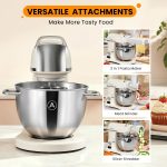 ZACME 8.4QT Commercial Stand Mixer - 800W with 11 Speeds, Tilt Head & NSF/ANSI 8-2023 Certified - ZM-KM76A05 - Image 3