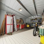 Aoxun 12x10 FT Outdoor Storage Shed - Metal Garden Shed with Double Hinged Doors for Lawn Tools, Bikes & Patio Furniture - Image 3