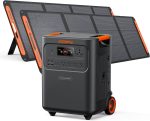 Jackery HomePower 3600 Plus Portable Power Station with 2x200W Solar Panels - 3584Wh LiFePO4 with 3600W Output & Expandable to 43kWh - JHP-3600A