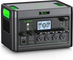 EBL Acc2400 Portable Power Station - 1843.2Wh LiFePO4 with 2400W Output & 12 Charging Ports - Acc2400