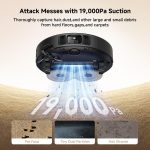 MOVA P50 Pro Ultra Robot Vacuum and Mop - 19,000Pa Suction with 167°F Hot Water Mop Washing & Auto Empty/Refill - RLP53HE (Black) - Image 4