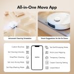 MOVA P10 Pro Ultra Robot Vacuum and Mop - 13,000Pa Vormax Suction with 149°F Hot Water Mop Washing & Self-Emptying - RLM83HE - Image 7