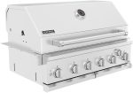 SPIRE 36" Built-in 6 Burner Dual Fuel Grill - All 304 Stainless Steel Body with 904 Sq In Cooking Area & Rear Burner - 740-0781P