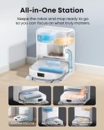 eufy C28 Robot Vacuum and Mop Combo - 15,000 Pa with HydroJet Roller Mop & 75-Day Hands-Free Cleaning - White - Image 6
