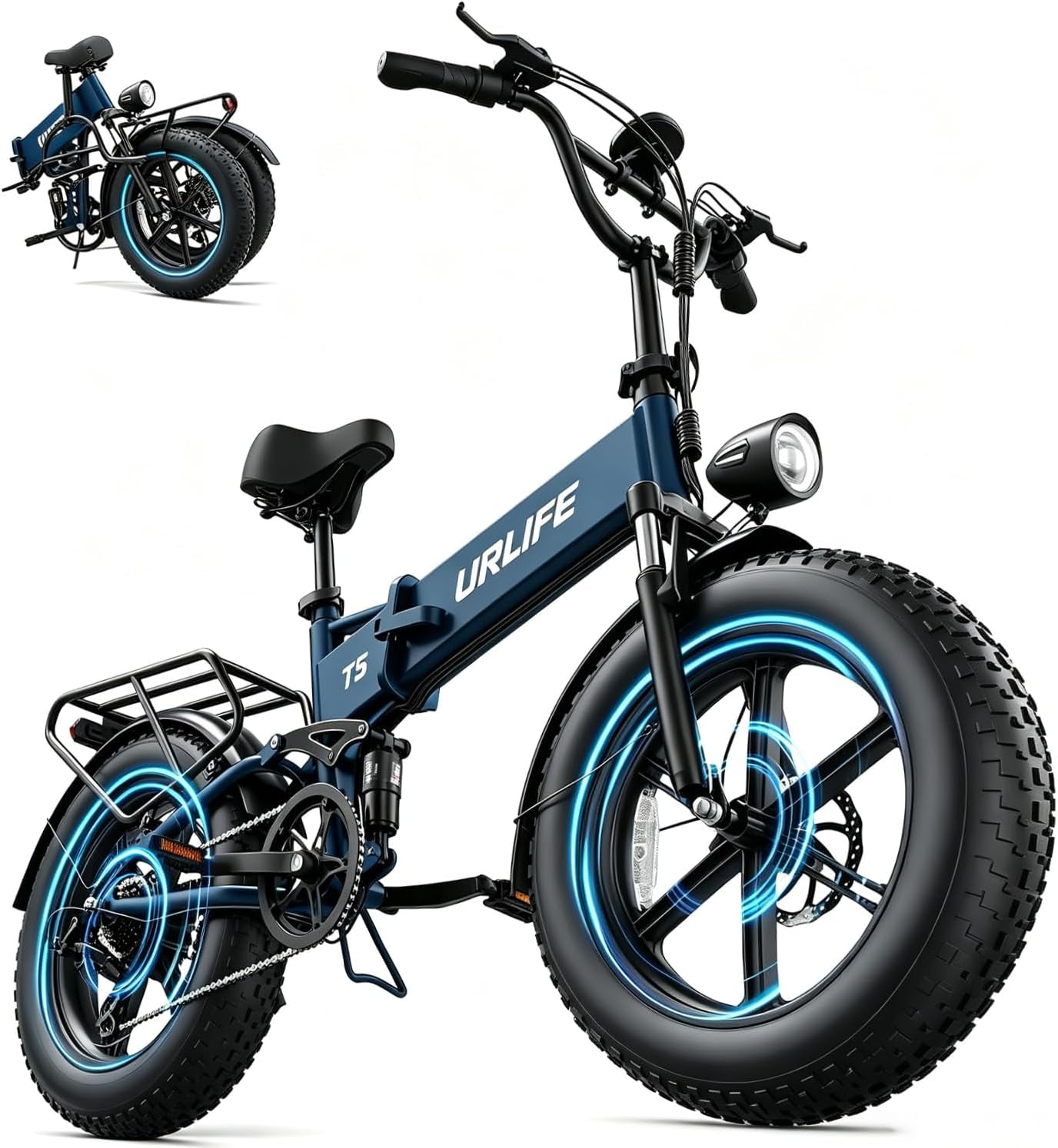 2434bb34b9cde8ed874e453981d19909.jpg URLIFE T5 Folding Electric Bike - 1500W Peak Motor with 48V 13Ah Battery & 60-80 Mile Range - T5 - Image 1
