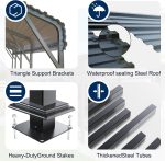 AirWire 20x40 FT Heavy Duty Metal Carport Shelter - Reinforced Steel Garage for Truck, Boat, Tractor & Outdoor Events - Image 2