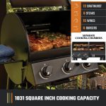 Oklahoma Joe's Canyon Combo Dual Fuel Smoker & Grill - 3-Burner Propane Gas & Charcoal with 1031 sq. in. Cooking Area - 24203004 - Image 3