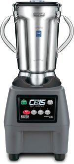Waring CB15 One-Gallon Commercial Blender - 3.75 HP with Electronic Keypad & Stainless Steel Container - CB15