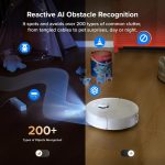 roborock Qrevo Curv 2 Flow Robot Vacuum and Mop - 20,000 Pa with SpiraFlow Self-Cleaning Roller Mop & AI Obstacle Avoidance - Qrevo Curv 2 Flow - Image 5