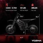 Yozma IN10 Electric Dirt Bike - 2600W Peak Motor with 48V 23Ah Battery & 40 MPH Top Speed - IN10 - Image 7