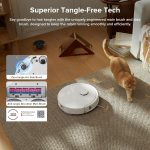 roborock QV 35A Robot Vacuum and Mop Combo - 8000Pa Suction with All-in-One Dock & Anti-Tangle Brushes - White - Image 5