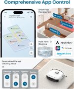 eufy E25 Robot Vacuum and Mop Combo - 20,000 Pa with HydroJet Roller Mop & All-in-One Station - T2353 - Image 8