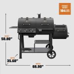 Oklahoma Joe's Canyon Combo Dual Fuel Smoker & Grill - 3-Burner Propane Gas & Charcoal with 1031 sq. in. Cooking Area - 24203004 - Image 9