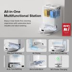 roborock QV 35A Robot Vacuum and Mop Combo - 8000Pa Suction with All-in-One Dock & Anti-Tangle Brushes - White - Image 2