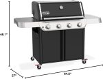 Weber Genesis E-415 4-Burner Propane Gas Grill - 994 Sq In Cooking Area with PureBlu Burners & WEBER CRAFTED Compatible - 1500367 - Image 9