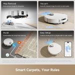 Dreame X60 Max Ultra Complete Robot Vacuum and Mop - 35,000Pa Suction with 3.13" Ultra-Thin Design & 10-in-1 Dock - RLX87DE (White) - Image 8