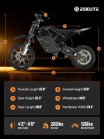 Ligood Nova Mini Electric Dirt Bike - 3500W Peak Motor with 48V 23Ah Battery & 46 MPH - Nova Mini - Image 3