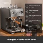 Gemilai G3028A Espresso Machine - 15 Bar with Dual PID, Adjustable OPV & Auto Milk Frother - G3028A - Image 5