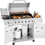 Royal Gourmet GA6402S 6-Burner Propane Gas Grill - 74,000 BTU with Side Burner & 835 Sq In Cooking Area - GA6402S