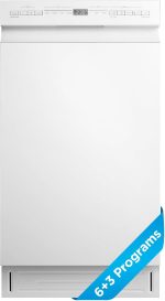 Midea 18 Inch Built-in Dishwasher - 8 Place Settings with Stainless Steel Tub, Heated Dry & 6 Wash Programs - MDF18A1AWW