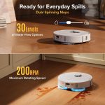 roborock Qrevo S Pro Robot Vacuum and Mop - 18,500Pa Suction with 167°F Mop Self-Cleaning & Anti-Tangle Brushes - White - Image 5