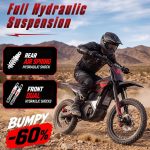 Tasaca M12 Electric Dirt Bike - 5500W Peak Motor with 52V 30Ah Battery & 55 MPH - M12 - Image 8