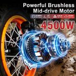 ONK Electric Dirt Bike - 4500W Peak Motor with 60V 28.8Ah Battery & Full Suspension - 1.7V - Image 2