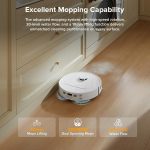 roborock QV 35A Robot Vacuum and Mop Combo - 8000Pa Suction with All-in-One Dock & Anti-Tangle Brushes - White - Image 4