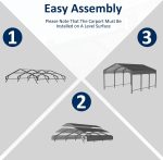 AirWire 20x40 FT Heavy Duty Metal Carport Shelter - Reinforced Steel Garage for Truck, Boat, Tractor & Outdoor Events - Image 3