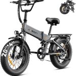 Jasion X-Hunter Folding Electric Bike - 1400W Peak Motor with 48V 13Ah Battery & 70 Mile Range - X-Hunter