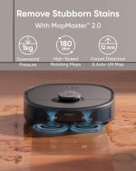 eufy X10 Pro Omni Robot Vacuum and Mop Combo - 8,000Pa Suction with Auto Mop Washing & Self-Emptying Station - T2351 (Black) - Image 3