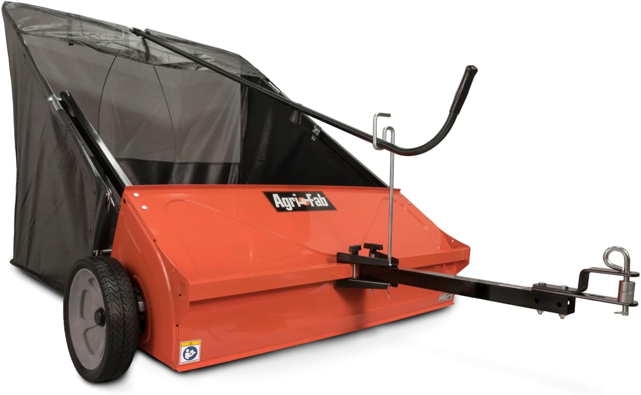 51MEorN54FL._AC_SL1500.jpg Agri-Fab 44" Tow-Behind Lawn Sweeper with 28 cu ft Hopper Bag - 45-0492 - Image 1