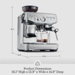 Breville Barista Express Impress Espresso Machine - Integrated Grinder with Assisted Tamping - Image 3