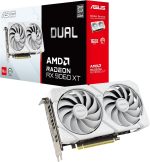 ASUS Dual Radeon RX 9060 XT White Edition Graphics Card - 16GB GDDR6 with Axial-Tech Fans & Dual BIOS - DUAL-RX9060XT-16G-WHITE