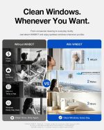 ECOVACS WINBOT W2S PRO Omni Robotic Window Cleaner - 10,000Pa Suction with TruEdge 2.0 & WIN-SLAM 4.0 Navigation - WE005V01 (White) - Image 2