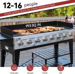 Royal Gourmet Event 8-Burner Propane Gas Grill - 104,000 BTU with Cover & 993 Sq In Cooking Area - GB8000C - Image 9
