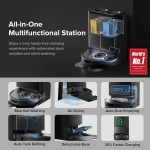roborock Qrevo Series Robot Vacuum and Mop - 8000Pa HyperForce Suction with All-in-One Dock, Dual Spinning Mops & Reactive Tech Obstacle Avoidance - QV 35A - Image 2