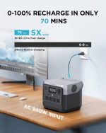EF ECOFLOW RIVER 2 Pro Portable Power Station - 768Wh LiFePO4 with 1600W X-Boost Output - EFR620 - Image 2