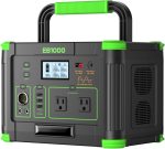 GRECELL T-1000 Portable Power Station - 999Wh Solar Generator with 1000W Output & 10-Port Charging - T-1000