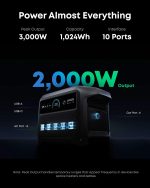 Anker SOLIX C1000 Gen 2 Portable Power Station with 200W Solar Panel - 1024Wh LiFePO4 with 2000W Output - A1763 - Image 3
