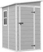 Devoko 5x4 FT Outdoor Storage Shed - Plastic Shed with Floor, Lockable Door & Window for Garden Tools & Pool Supplies - Image 5
