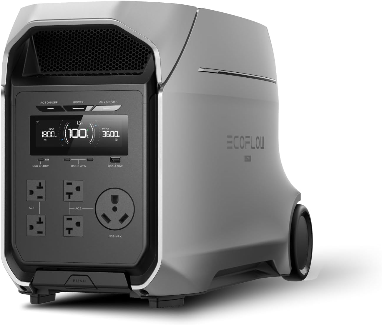 61DNIPDhyoL._AC_SL1500.jpg EF ECOFLOW DELTA 3 Ultra Plus Portable Power Station - 3,072Wh LiFePO4 Expandable to 11kWh with 3,600W Output - EF-DL-H02-3UP - Image 1
