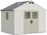Greesum 10x8 FT Outdoor Storage Shed - Resin Shed with Floor, 3 Windows & Skylights for Garden Tools, Patio & Backyard Storage - Image 8