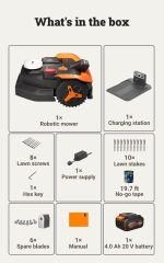 WORX WO7144 Robot Lawn Mower - Wire-Free RTK Cloud Navigation with AI Vision for 1/4 Acre - WO7144 - Image 8