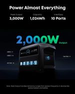Anker SOLIX C1000 Gen 2 Portable Power Station with 100W Solar Panel - 1024Wh LiFePO4 with 2000W Output - A1763 - Image 3